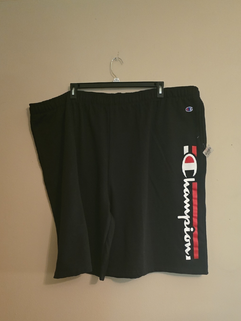 New Champion Men’s Size 5XL Black Fleece Athletic Shorts